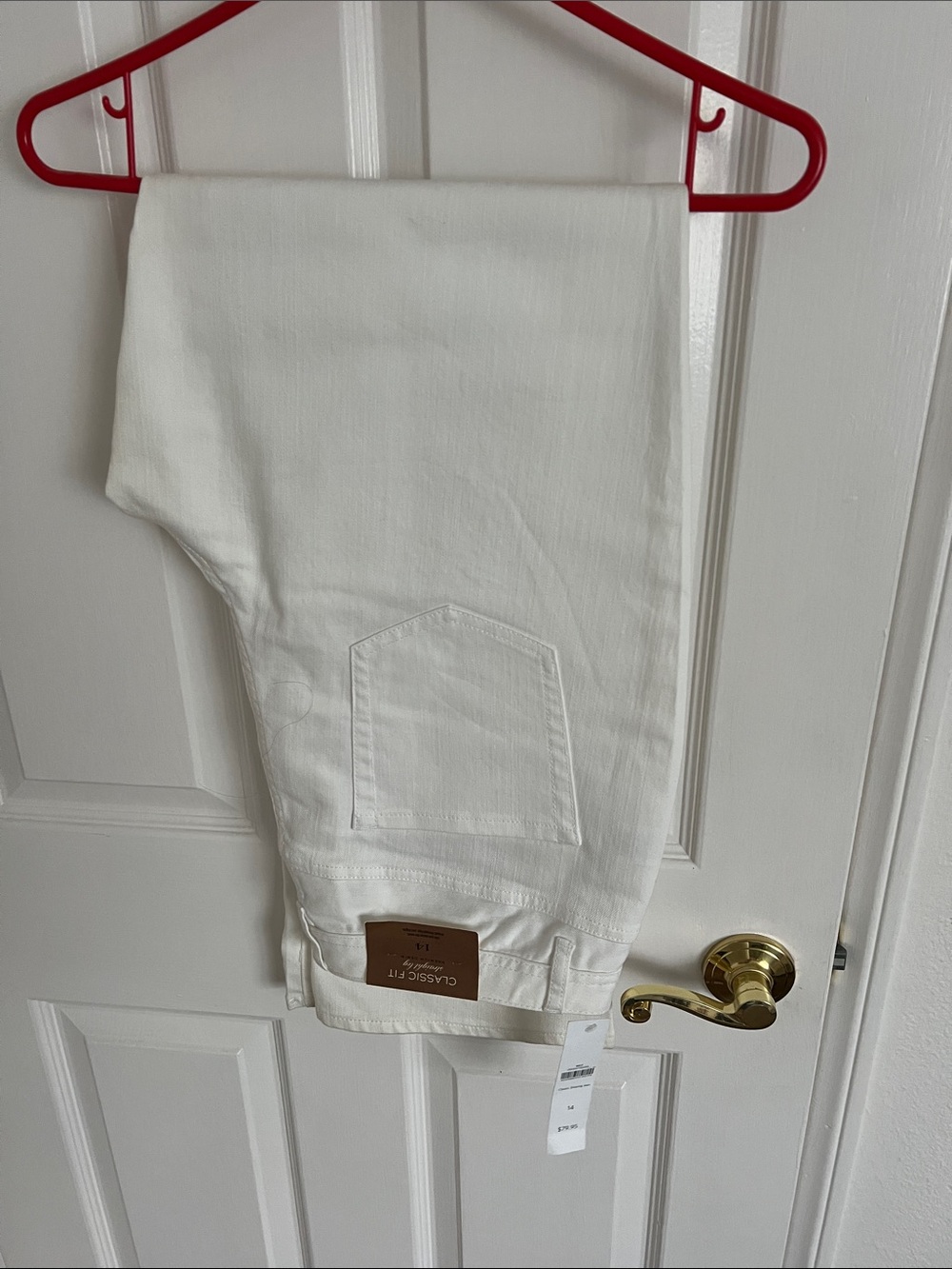 Classic Fit White Jeans
